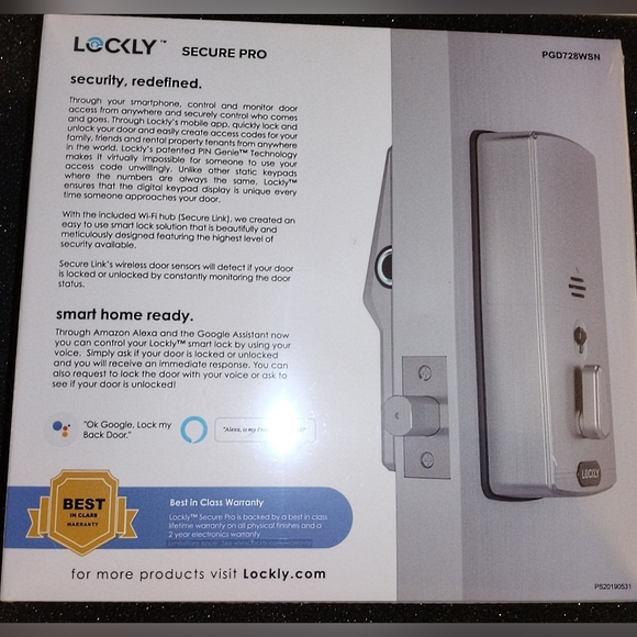 NEW Lockly Secure Pro Smart Lock Deadbolt Version SEALED BOX. Venetian Bronze - Picture 11 of 12